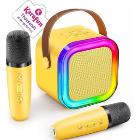 IROO Mini Karaoke Machine for Kids, 2025 TOP Toys Birthday Gifts Ideas for Girls Ages 4, 5, 6, 7, 8, 9, 10, 12+ Years Old, Portable MP3 Player with 3 Wireless Mics for Party(Pink-3 Mics)