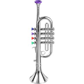 Boy Girl Plastic Trumpet Musical Toy Realistic Design for Beginners and Safe Instrument for Music Learning Play for Cultivating Creativity and Interest Young Musicians