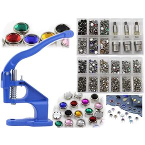 allstarco stud setter deluxe kit - 2500pcs mold & silver nailheads ، spot flat ، dome pearl studs craft bedazzler rhinestones mosts manual manual hand -press tool machine clafment claiting divels