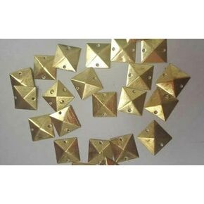 CraftbuddyUS 100pcs Gold Metal 12mm Sew On Pyramid Studs, DIY, Craft
