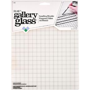Gallery Glass Blanks, Leading, 3 Piece Set of 8 x 10" Sheets Perfect for DIY Stained Glass Arts and Crafts Projects, 19730