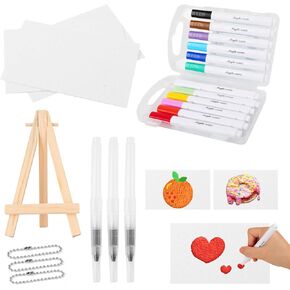 CZMSECAI Magic 3D Foam Texture Painting Kit, Puffy Paint, Puffy Popcorn Drawing Magical Canvas Sponge DIY Bubble Drawing Pens Art Supplies