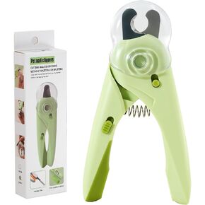 Pet Nail Clipper with Light for Cats & Small Dogs Puppies, Ultra Bright LED to Illuminate Nail Bloodline to Avoid Over Cutting, Extra-Sharp and Durable Cat Claw Trimmer with Nail File (Green)