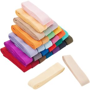 PH PandaHall 30 Colors Elastic Bias Tape, Single Fold Bias Binding Tape 0.8" Stretch Sewing Fabric DIY Garment Accessories for Sewing, Quilting, Hemming, Seaming, Piping, Crafts, 60 Yards