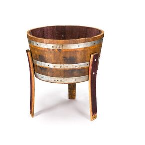1/2 Wine Oak barrel planter With Legs/Handmade