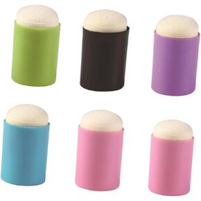 ARTIBETTER 6Pcs Multi Function Sponge Dauber Portable Finger Painting Tools for Ink Paint and Chalk for Artists Random Color