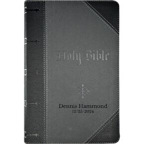 Personalized KJV Deluxe Holy Bible Honey Brown Faux Leather Medium Print Size with Heat-Debossed Celtic Cross Design | Custom with Name, Date or Text | Gift for Christian & Religious Celebrations
