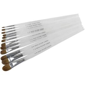 HBJWOV 12Pcs Support Paint Brush Set Nylon Acrylic Paints Digital Brush Artist Oil Paint Brush Row Pen Art Supplies
