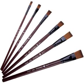 HBJWOV 6 Pcs Art Supplies Painting Easy to Clean Wooden Handle Watercolor Paint Brush Pen Nylon Hair Learning Oil Acrylic