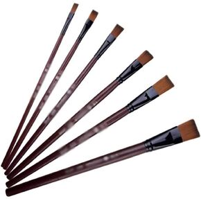 HBJWOV 6 Pcs Art Supplies Painting Easy to Clean Wooden Handle Watercolor Paint Brush Pen Nylon Hair Learning Oil Acrylic