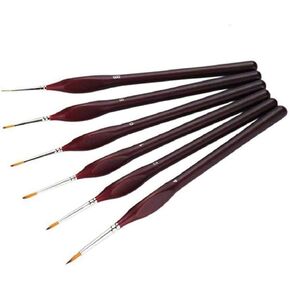 HBJWOV Professional Line Drawing Pen Hand Detail Paint Brushes Wolf Hair Tip Detail Oil Painting Art Brushes Art Supplies(9pcs)