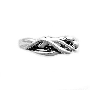 Man/Woman Embrace Puzzle Ring