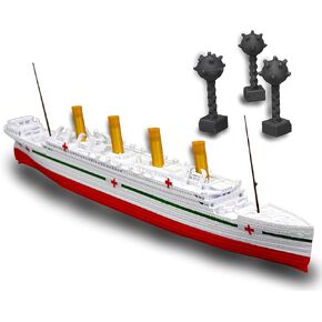 Theroller3d HMHS Britannic Model Ship with 3 PC Seamines ، Titanic Titanic Toys 1 FT ، Titanic Toy ، Titanic Dip ، Titanic Ship ، Titanic Cake Topper ، تمثال تيتانيك ، قارب تيتانيك in Kuwait