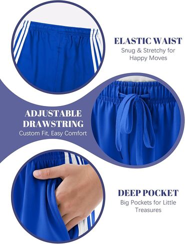 مجموعة من 6 شورتات رياضية للأولاد من ريسينتا، مجموعة من 6 شورتات كرة السلة للأولاد مع جيوب، شورتات جري نشطة سريعة الجفاف in Kuwait