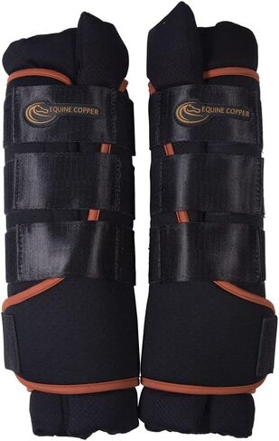 Schneiders Equine Copper Quick Wraps | Aids in Recovery of Muscular Injuries | Woven Copper Threads for Extended Therapy | Ideal for Stable and Trailering | Breathable Neoprene Outer in Kuwait