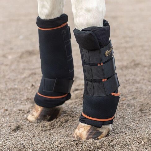 Schneiders Equine Copper Quick Wraps | Aids in Recovery of Muscular Injuries | Woven Copper Threads for Extended Therapy | Ideal for Stable and Trailering | Breathable Neoprene Outer in Kuwait