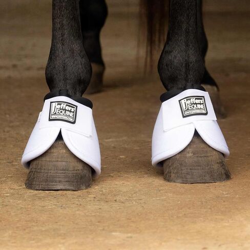 Jeffers Expression No Turn Bell Boots for Horses - Skater Cowgirl, Large | Shock Absorbing Hoof Protection | Secure Double Hook & Loop Closure, Perfect for Turnout, Training, & Riding - 1 Pair in Kuwait
