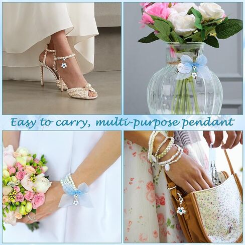 Something Blue Gift for Bride Bridal Shower Wedding Gifts for Bride to Be with Bouquet Angel Charm and Wedding Card as Bridal Jewelry Set Bridesmaid gifts Bride Accessories from Mom Friends in Kuwait