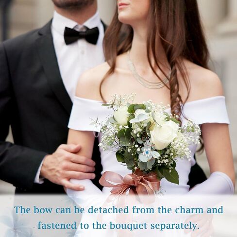 Something Blue Gift for Bride Bridal Shower Wedding Gifts for Bride to Be with Bouquet Angel Charm and Wedding Card as Bridal Jewelry Set Bridesmaid gifts Bride Accessories from Mom Friends in Kuwait