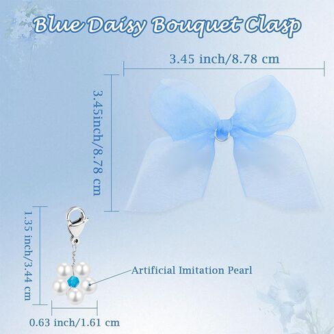 Something Blue Gift for Bride Bridal Shower Wedding Gifts for Bride to Be with Bouquet Angel Charm and Wedding Card as Bridal Jewelry Set Bridesmaid gifts Bride Accessories from Mom Friends in Kuwait