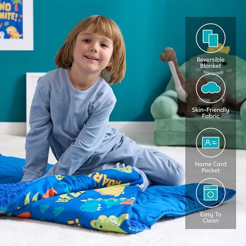 Joiedomi Toddler Nap Mat with Removable Pillow and Blanket Dinosaur Kids Sleeping Mat for Boys Girls in Preschool Kindergarten Daycare Extra Large Roll Up Sleeping Bag Soft Microfiber Slumber Bag in Kuwait