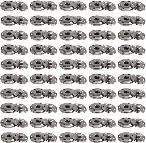 Sew on Snap Buttons Big Metal Snap Fastener Large Sewing Snaps Durable Sewing Press Studs Buttons Snaps for Fabric Clothing 0.75 inch(19 mm) 50 Sets Press Button for Sewing Gun Black Ckyleole in Saudi Arabia