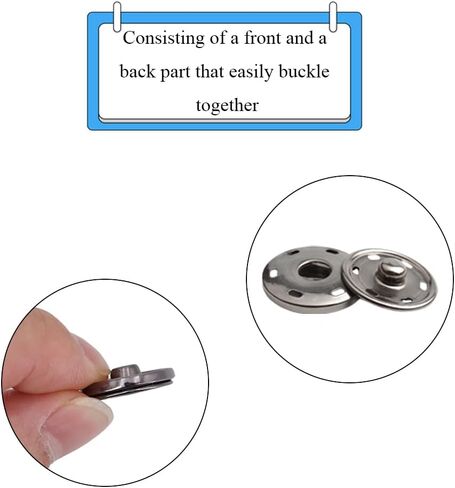 Sew on Snap Buttons Big Metal Snap Fastener Large Sewing Snaps Durable Sewing Press Studs Buttons Snaps for Fabric Clothing 0.75 inch(19 mm) 50 Sets Press Button for Sewing Gun Black Ckyleole in Saudi Arabia