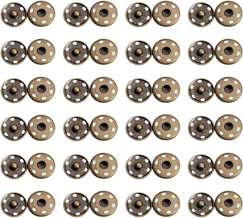 Sew on Snap Buttons Big Metal Snap Fastener Large Sewing Snaps Durable Sewing Press Studs Buttons Snaps for Fabric Clothing 0.75 inch(19 mm) 50 Sets Press Button for Sewing Gun Black Ckyleole in Saudi Arabia