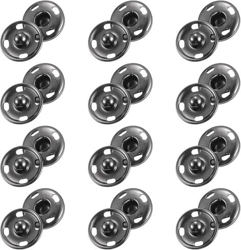uxcell 50 Sets Sewing Snap Buttons, 10mm Press Buttons Metal Snap Fasteners for Clothes DIY Crafts, Bronze in Saudi Arabia