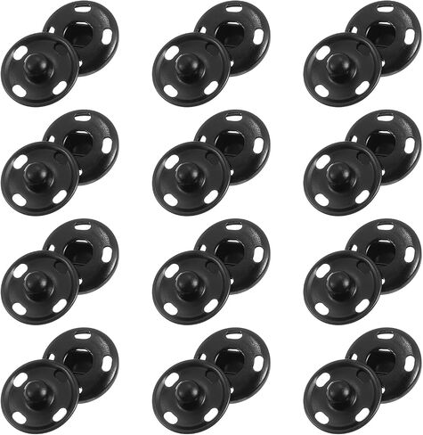 uxcell 50 Sets Sewing Snap Buttons, 10mm Press Buttons Metal Snap Fasteners for Clothes DIY Crafts, Bronze in Saudi Arabia