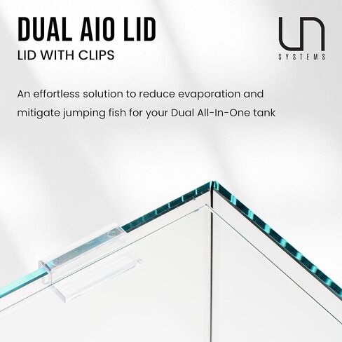Ultum Nature Systems Tank Lid for Rimless Aquariums - Ultra Clear Glass Cover With Clips - 30A Dual AIO in Saudi Arabia