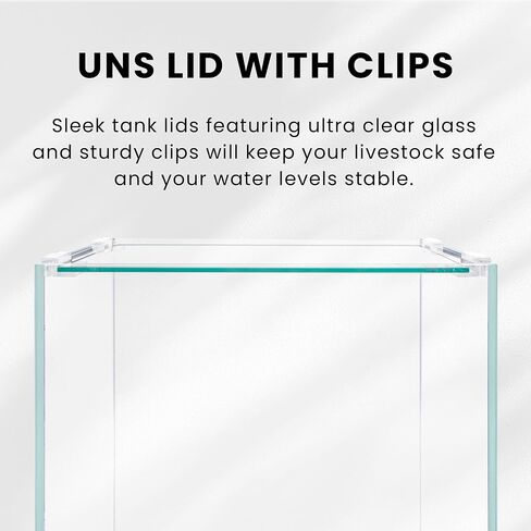 Ultum Nature Systems Tank Lid for Rimless Aquariums - Ultra Clear Glass Cover With Clips - 30A Dual AIO in Saudi Arabia