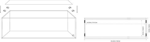 Ultum Nature Systems Tank Lid for Rimless Aquariums - Ultra Clear Glass Cover With Clips - 30A Dual AIO in Saudi Arabia