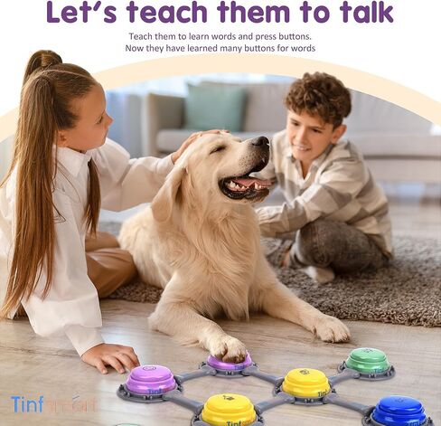 Cat Button Talk Kit ، 4 Pack Pet Talking Button Set ، زر التحدث للقطط والكلاب ، صناديق تدريب على الحيوانات الأليفة القابلة للتسجيل في 30S (4Packs]) in Saudi Arabia