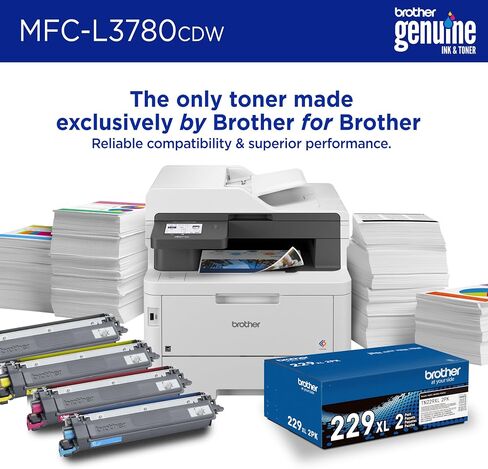 Brother MFCL3780CDW Wireless Digital Color All-in-One Laser Printer, Single Pass Duplex Copy & Scan | Includes 2 Month Refresh Subscription Trial ¹ Amazon Dash Replenishment Ready (Renewed Premium) in Saudi Arabia