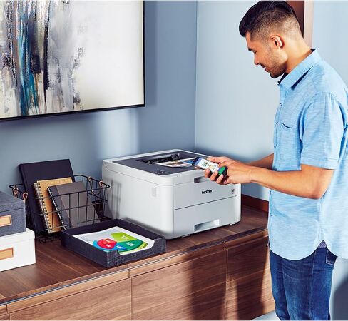Brother HLL3220CDW Wireless Compact Color Laser Printer, Duplex and Mobile Device Printing | Includes 2 Month Refresh Subscription Trial¹, Amazon Dash Replenishment Ready (Renewed Premium) in Saudi Arabia