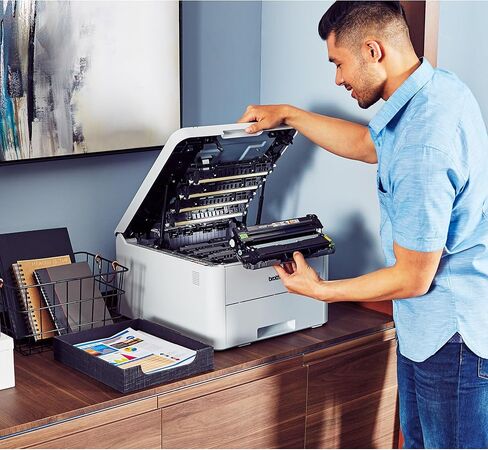 Brother HLL3220CDW Wireless Compact Color Laser Printer, Duplex and Mobile Device Printing | Includes 2 Month Refresh Subscription Trial¹, Amazon Dash Replenishment Ready (Renewed Premium) in Saudi Arabia