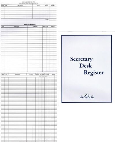 Pack of 5 Premium Check Registers for Deskbook Checks, Secretary Desk Register, Size: 6 3/8 x 8 1/4 in Saudi Arabia