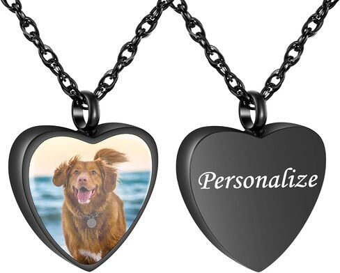 Heart Urn Necklace for Pet Ashes Cremation Jewelry for Ashes Ash Necklace for Dog Cat Ash Cremation Memorial Gift-Silver in Saudi Arabia