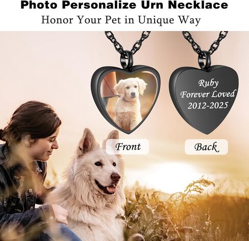 Heart Urn Necklace for Pet Ashes Cremation Jewelry for Ashes Ash Necklace for Dog Cat Ash Cremation Memorial Gift-Silver in Saudi Arabia