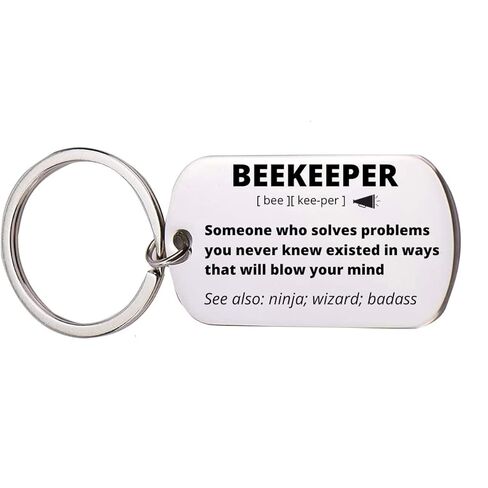 هدية Beekeeper ، سلسلة مفاتيح Beekeeper الشخصية ، هدية مجوهرات النحل ، هدية تقدير سلسلة مفاتيح زميل في العمل للرجال والنساء (مخصصة) in Saudi Arabia