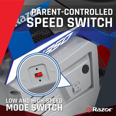 دراجة Razor MX350 Dirt Rocket الكهربائية للطرق الوعرة للأعمار من 13 عامًا فما فوق، مدة ركوب متواصلة تصل إلى 30 دقيقة، إطارات مملوءة بالهواء مقاس 12 بوصة، فرامل خلفية تعمل يدويًا، صمام خانق ملتوي، محرك يعمل بالسلسلة in Saudi Arabia