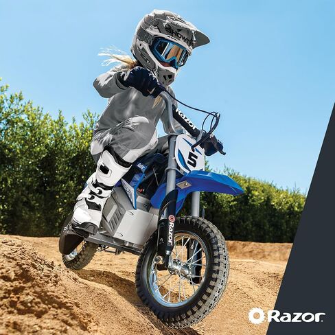 دراجة Razor MX350 Dirt Rocket الكهربائية للطرق الوعرة للأعمار من 13 عامًا فما فوق، مدة ركوب متواصلة تصل إلى 30 دقيقة، إطارات مملوءة بالهواء مقاس 12 بوصة، فرامل خلفية تعمل يدويًا، صمام خانق ملتوي، محرك يعمل بالسلسلة in Saudi Arabia
