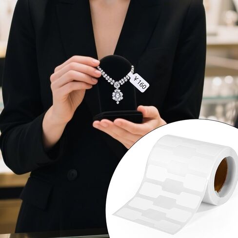 500pcs ملصقات أسعار المجوهرات ، ملصقات أسعار مجوهرات كرافت ، ملصقات ، ملصقات فارغة ، ملصقات فارغة للأساور ، حلقات أقراط ، عرض حلقات الأقراط (أبيض) in Kuwait