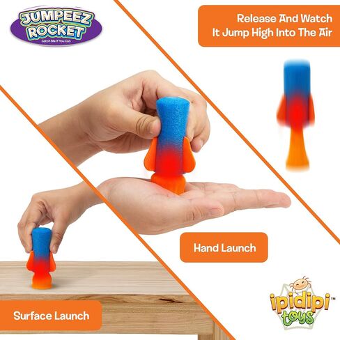 قفز Rockets Light Up Poppers - Spring Launcher Lade Toys for Kids - Favors Party ، وجائزة المدرسة ، وحشو حقيبة Goodie ، وتفوق على أعياد الميلاد - ألعاب الأولاد والبنات ، وحزمة 24 in Kuwait