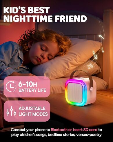IROO Mini Karaoke Machine for Kids, 2025 TOP Toys Birthday Gifts Ideas for Girls Ages 4, 5, 6, 7, 8, 9, 10, 12+ Years Old, Portable MP3 Player with 3 Wireless Mics for Party(Pink-3 Mics) in Kuwait