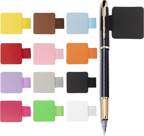 Pen Holder for Notebook, 6Pcs Pen Loop Holder Set for Notebooks Calendars, Self Adhesive Leather Black Pencil Holders with Elastic Loop for Kids Teachers Travelers Journal Planners Office with 6 Black in Saudi Arabia