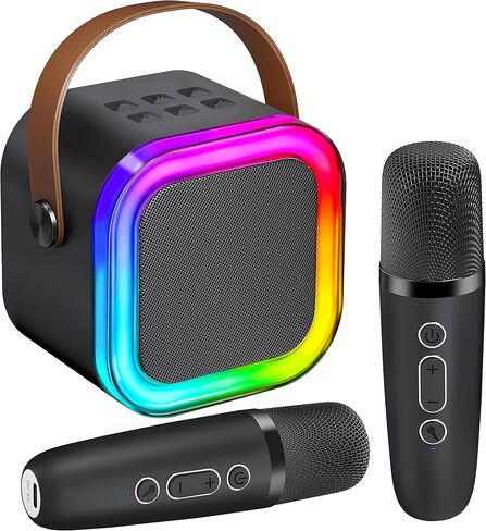 KTV Machine for Kids， High Sound Quality with Easy Connectivity (Black - 1 Mic) in Saudi Arabia