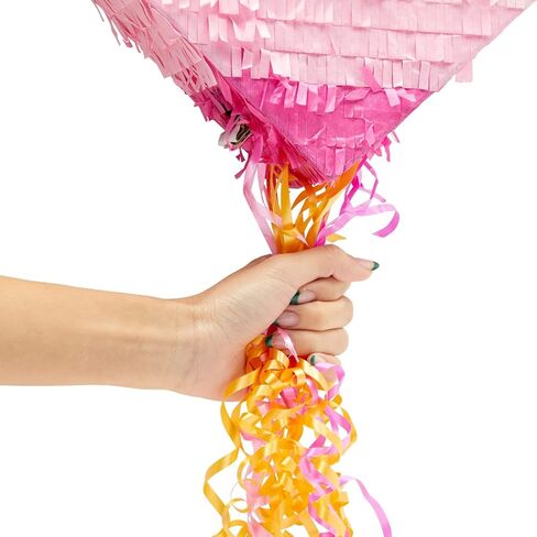 Sparkle and Bash Pull String Heart Pinata for Birthday Party, Rose Gold Foil Decorations (15.7 x 13 x 3 In, Small) in Kuwait