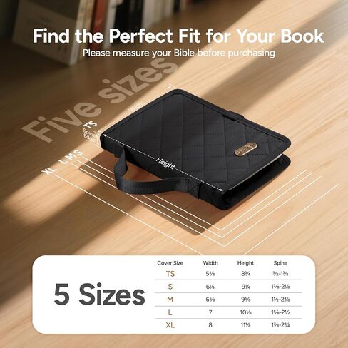 غطاء للكتاب المقدس القابل للتعديل مع 75 علامات تبويب للكتاب المقدس - حالة غلاف الكتاب المقدس للنساء - مقاومة للماء ، قضية الكتاب المقدس القابلة للغسل ， هدايا مسيحية قابلة لإعادة الاستخدام للنساء (الأسود ، ل) in Kuwait